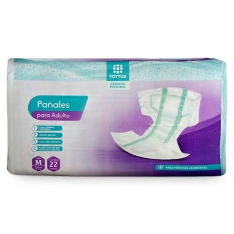 TOTTUS - Pañal Para Adulto Tottus Talla M Empaque 22 Und