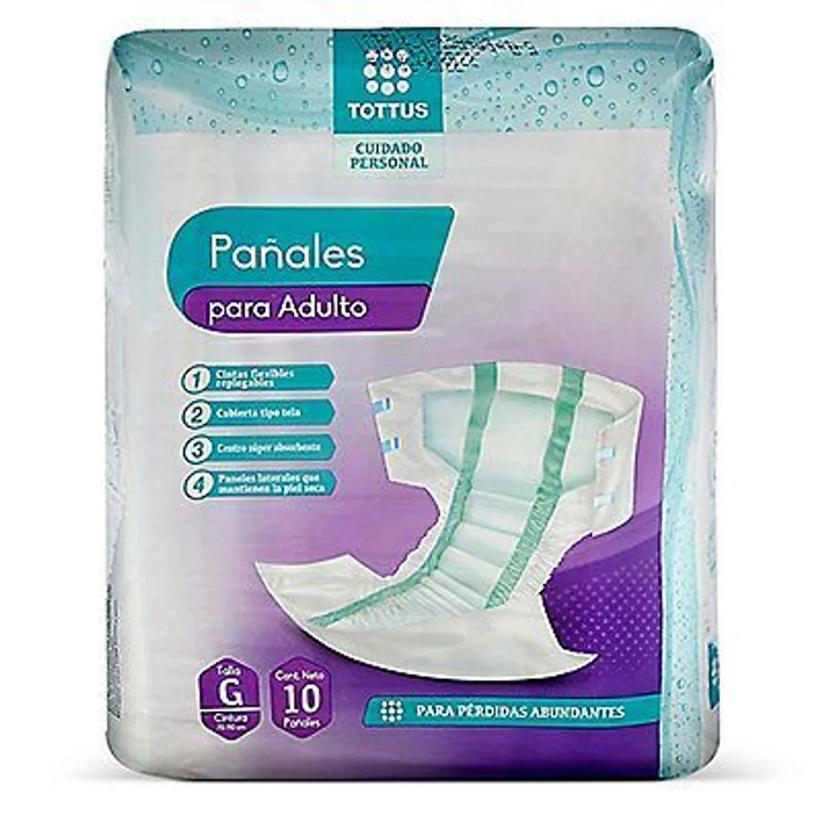 TOTTUS - Pañales para Adulto Tottus Talla G Empaque 10 Und