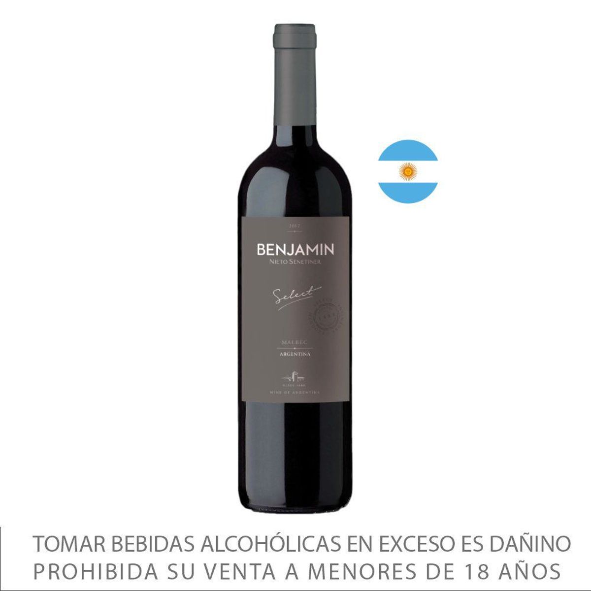 NIETO SENETINER - Vino Tinto Benjamin Malbec Botella 750 mL