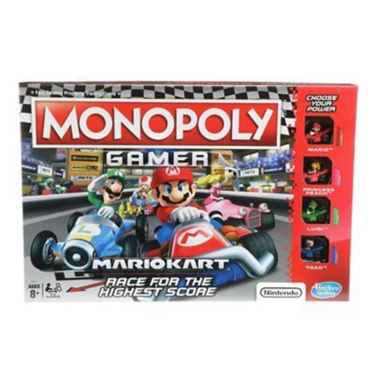 HASBRO GAMES - Juego de Mesa Monopoly Gamer Mario Kart