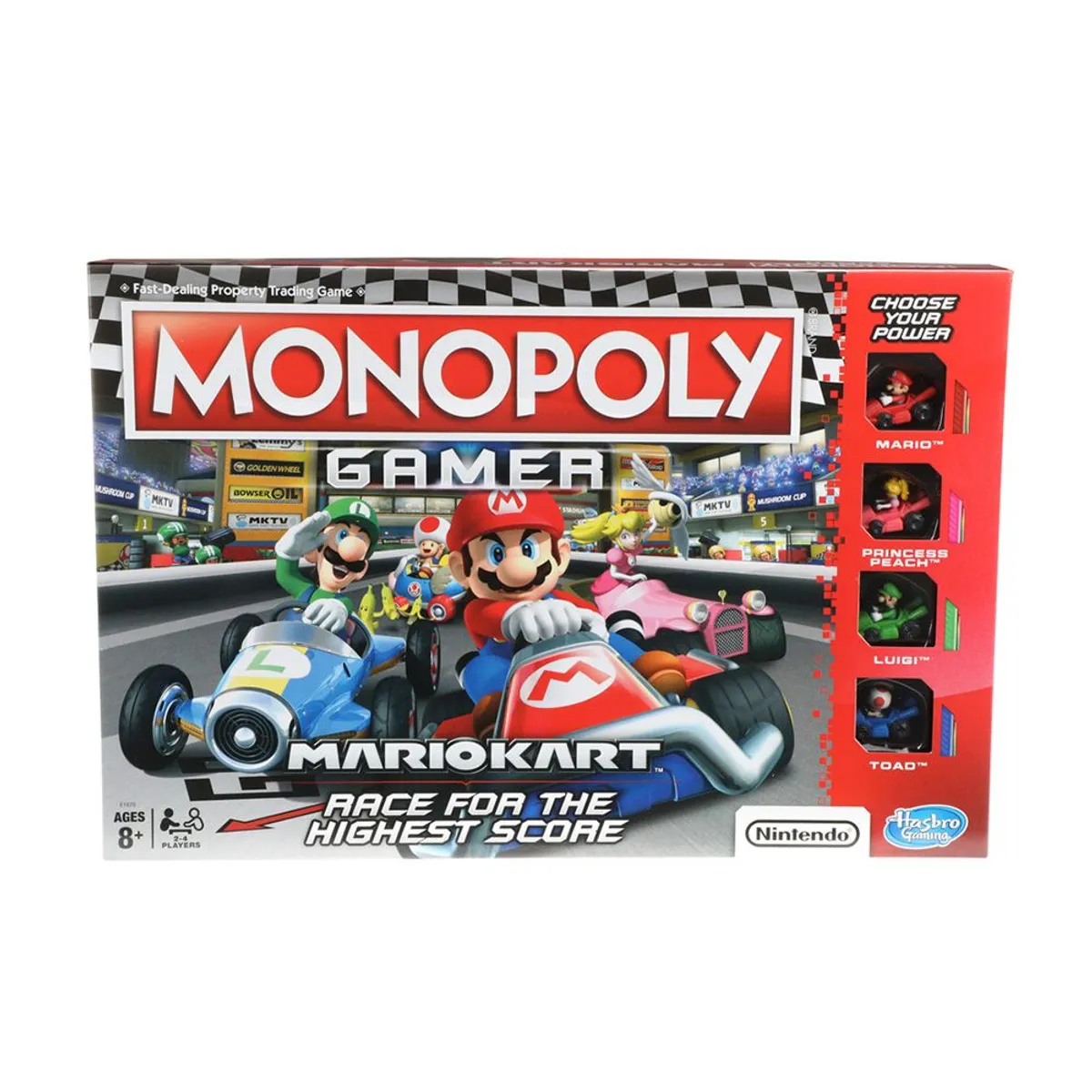 HASBRO GAMES - Juego de Mesa Monopoly Gamer Mario Kart