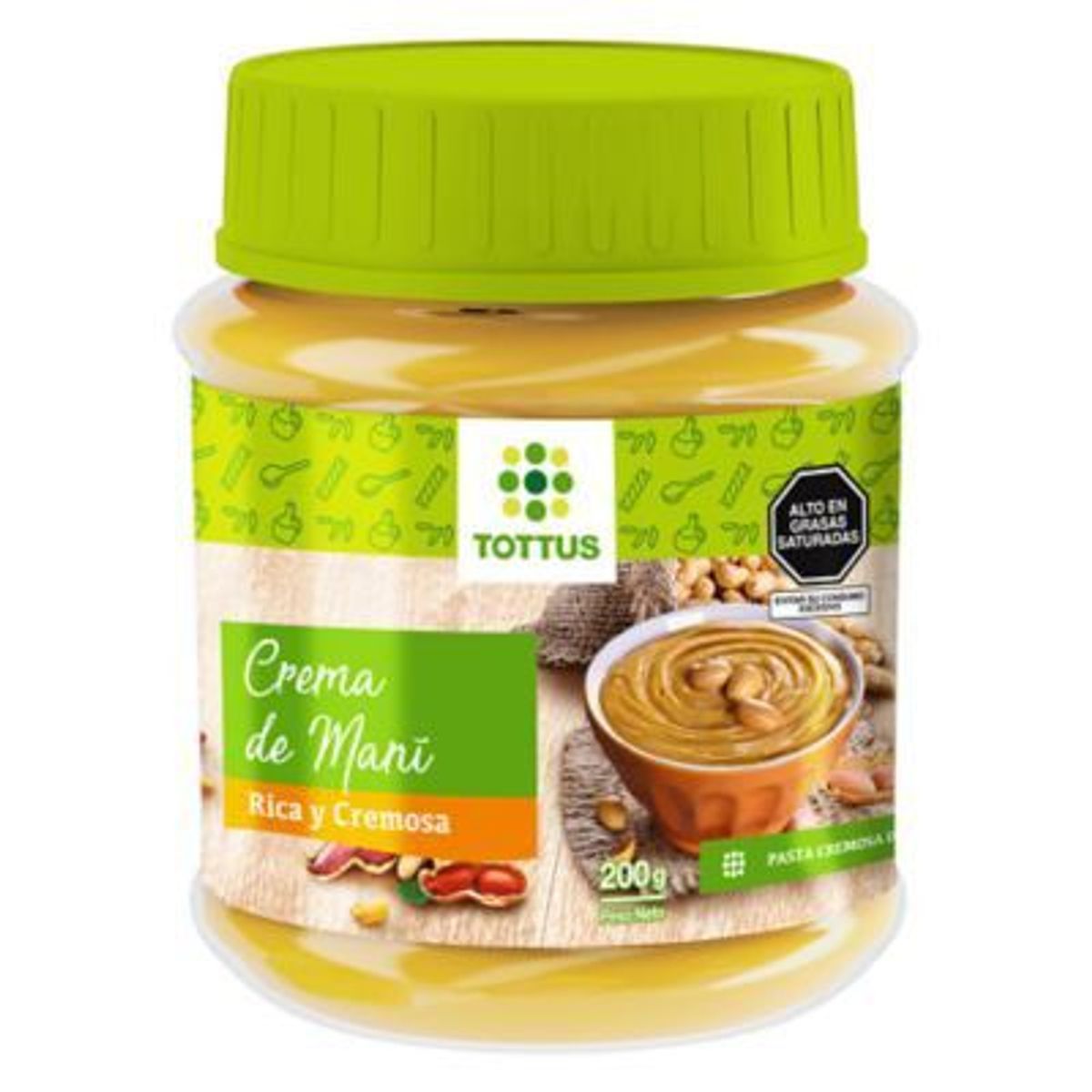 TOTTUS - Crema de Maní Tottus Envase 200 g