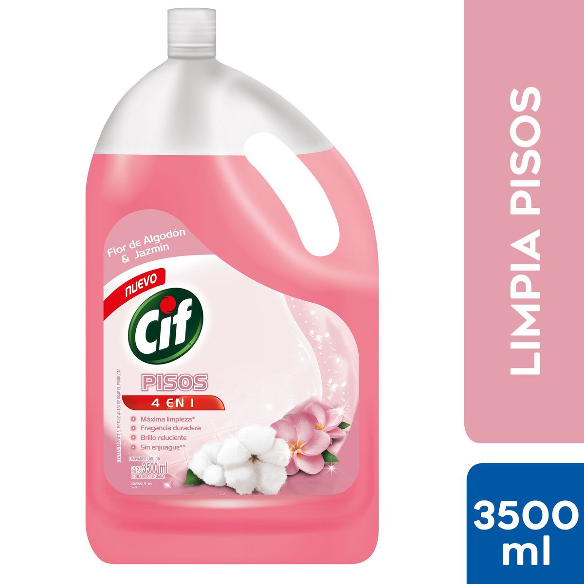 CIF - Limpia Pisos Cif Flor de Algodón y Jazmín Botella 3.5 L