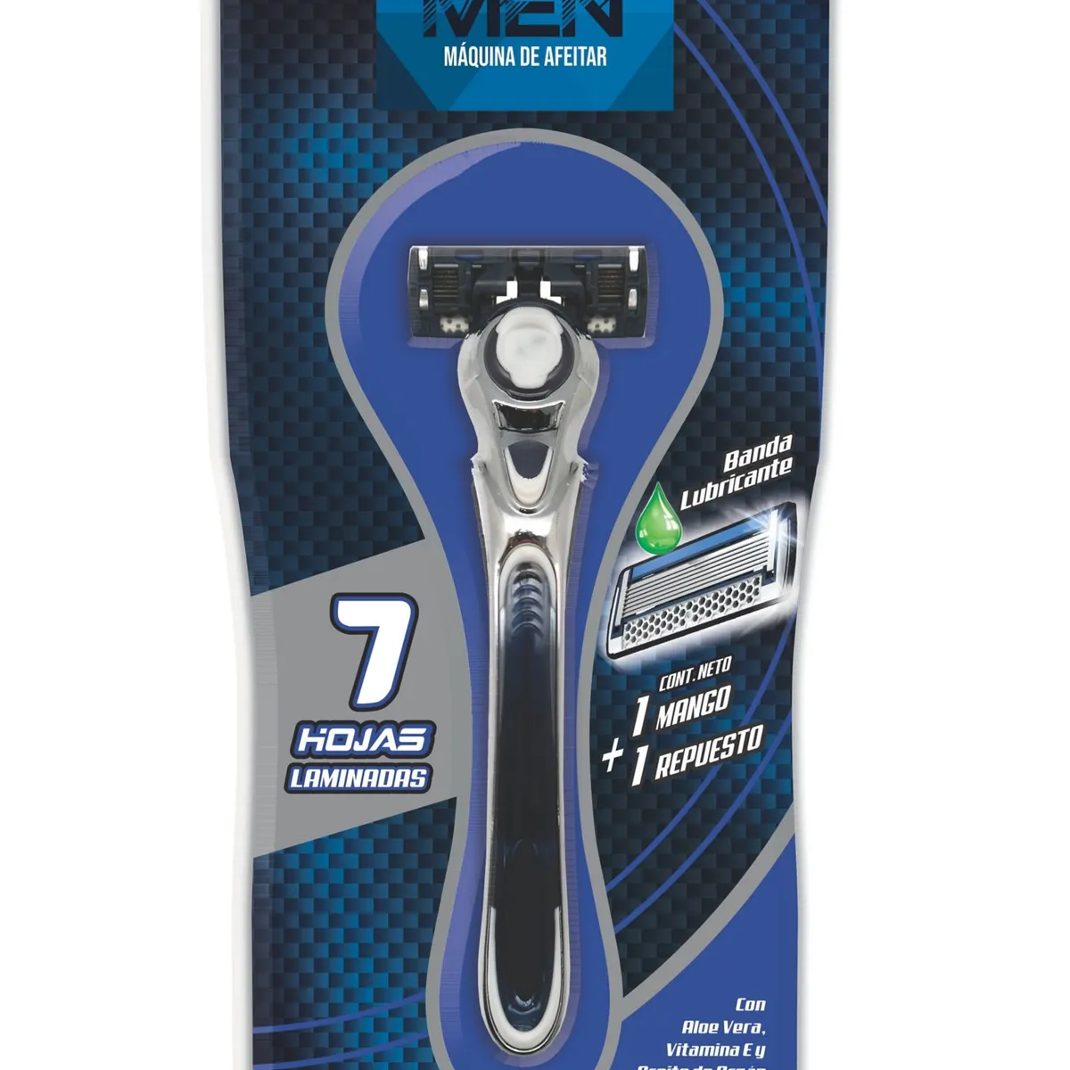 TOTTUS - Máquina de Afeitar Hombre 7 Hojas Tottus + 1 Repuesto