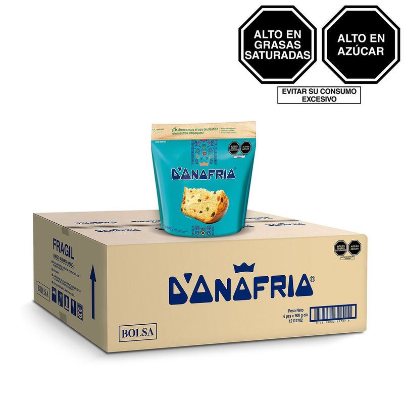 DONOFRIO - Caja de 6 Panetones Donofrio en bolsa 900 g