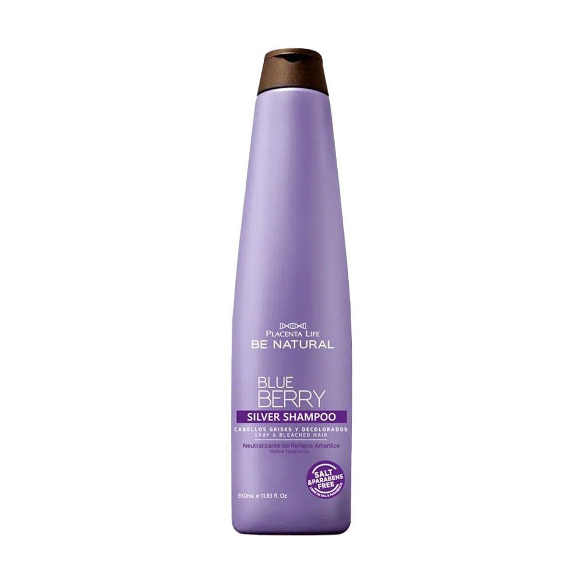 BE NATURAL - Shampoo Be Natural Blue Berry Silver Botella 350 mL