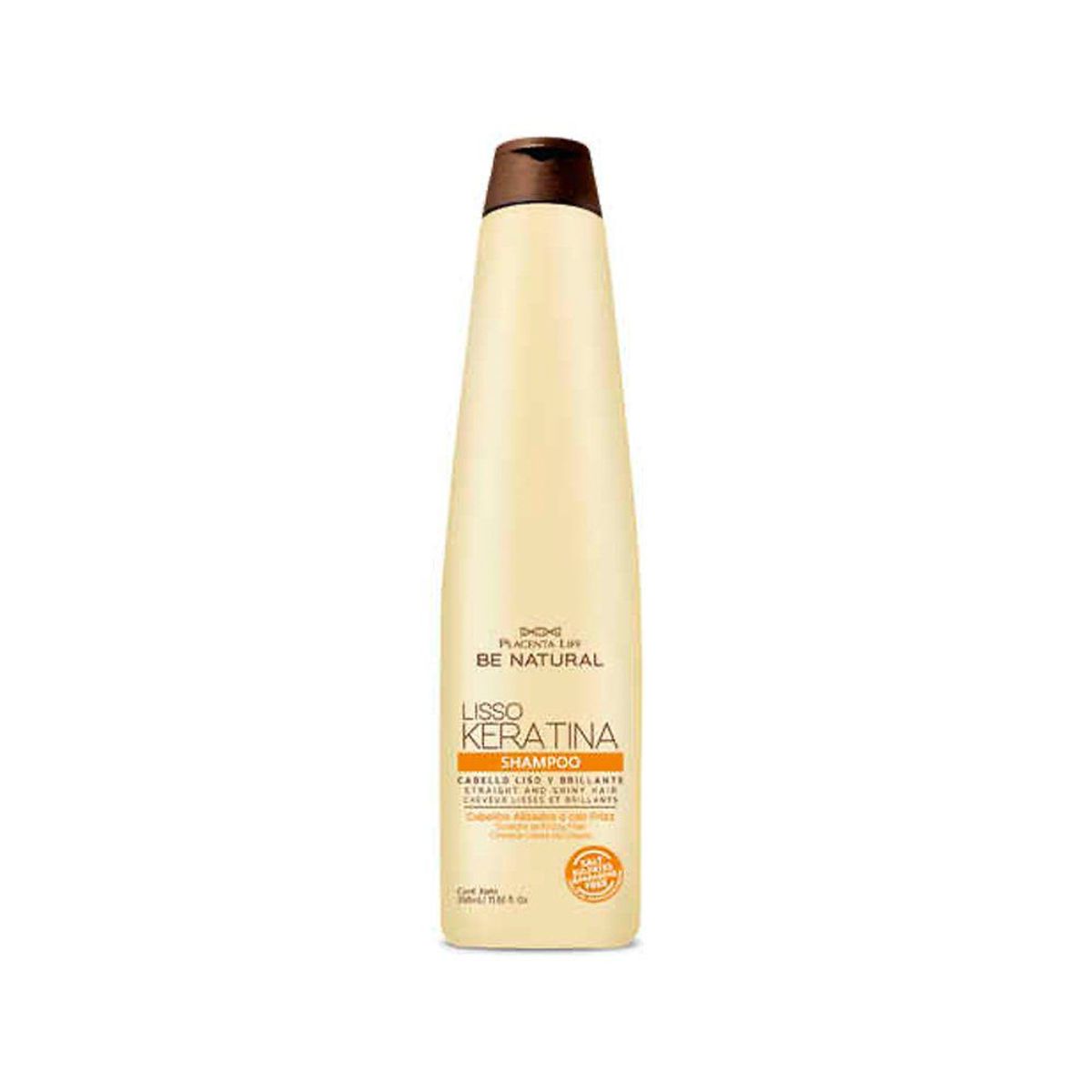 BE NATURAL - Shampoo Be Natural Lisso Keratina Botella 350 mL