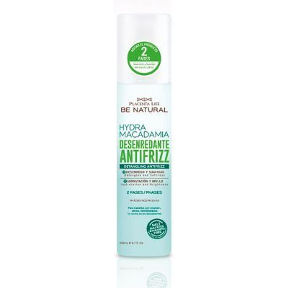 BE NATURAL - Desenredador Antifrizz Be Natural Hydra Macadamia Envase 200 mL
