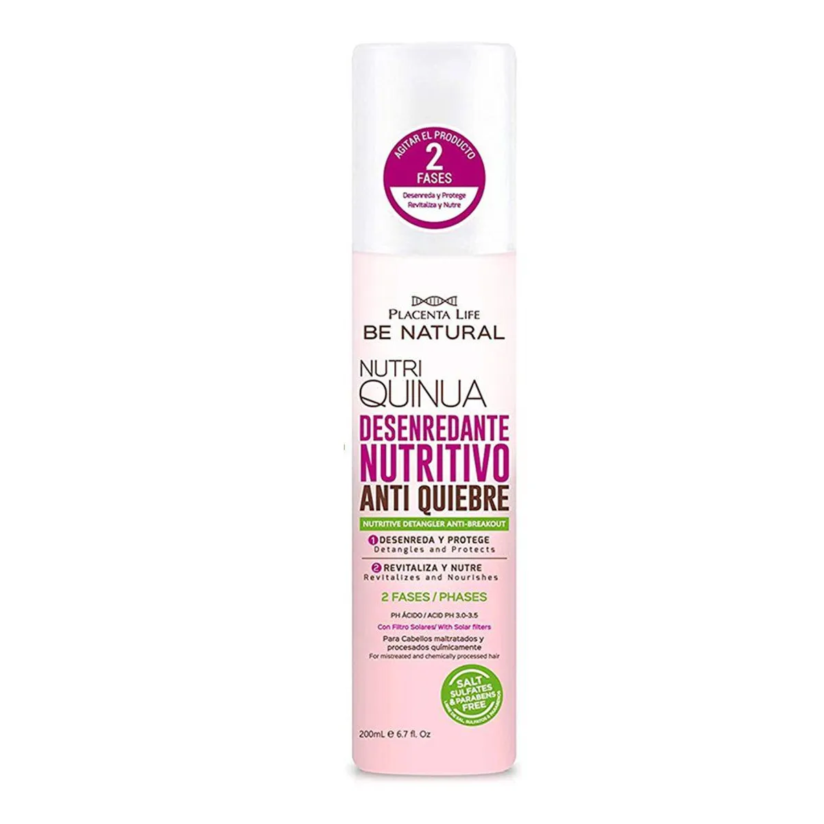 BE NATURAL - Desenredador Be Natural Anti Frizz Nutri Quinua Envase 200 mL