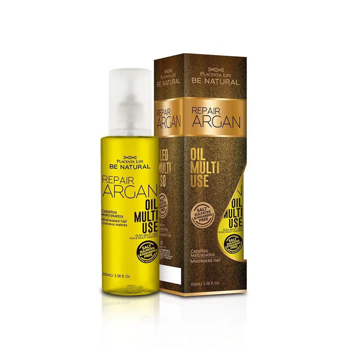 BE NATURAL - Aceite Reparador Be Natural Argan Multi Uso Envase 100 mL