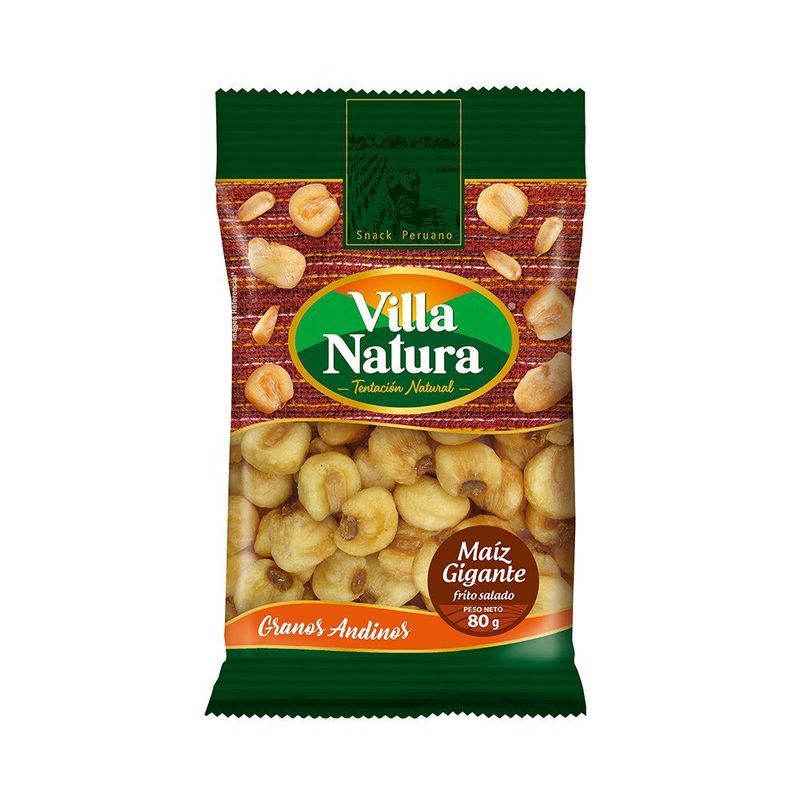 VILLA NATURA - Maíz Gigante Villa Natura Original Bolsa 80 g