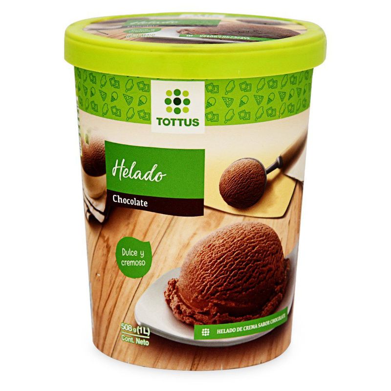TOTTUS - Helado de Crema Chocolate Tottus Pote 1 L