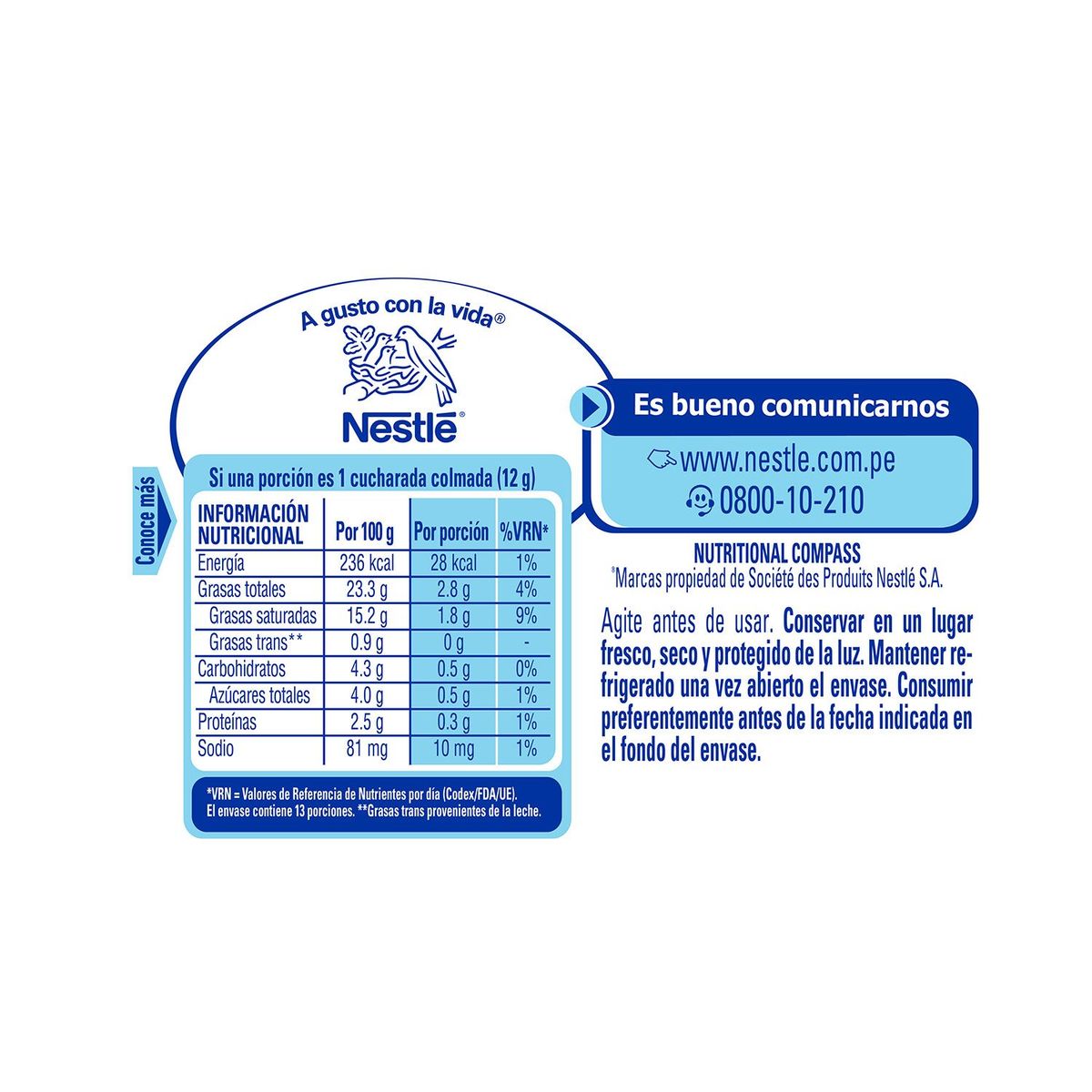 NESTLE - Crema de Leche Nestlé Lata 160 g