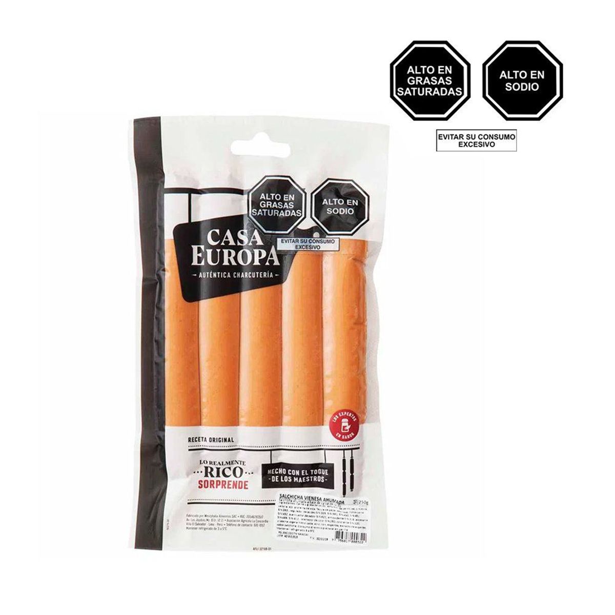 CASA EUROPA - Vienesa Ahumada Casa Europa Empaque 500 g