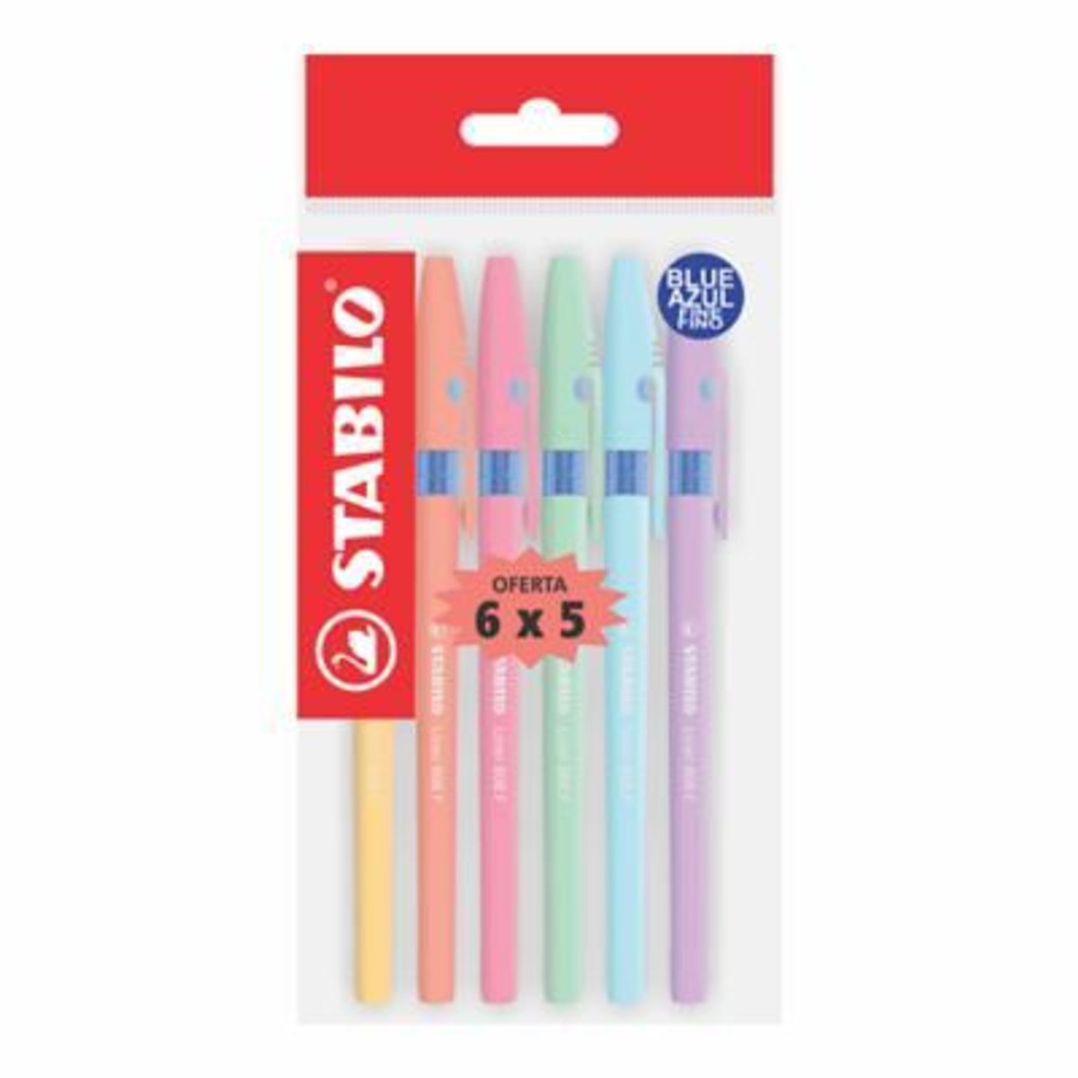 STABILO - Lapicero Stabilo Liner Pastel Empaque 6 Und