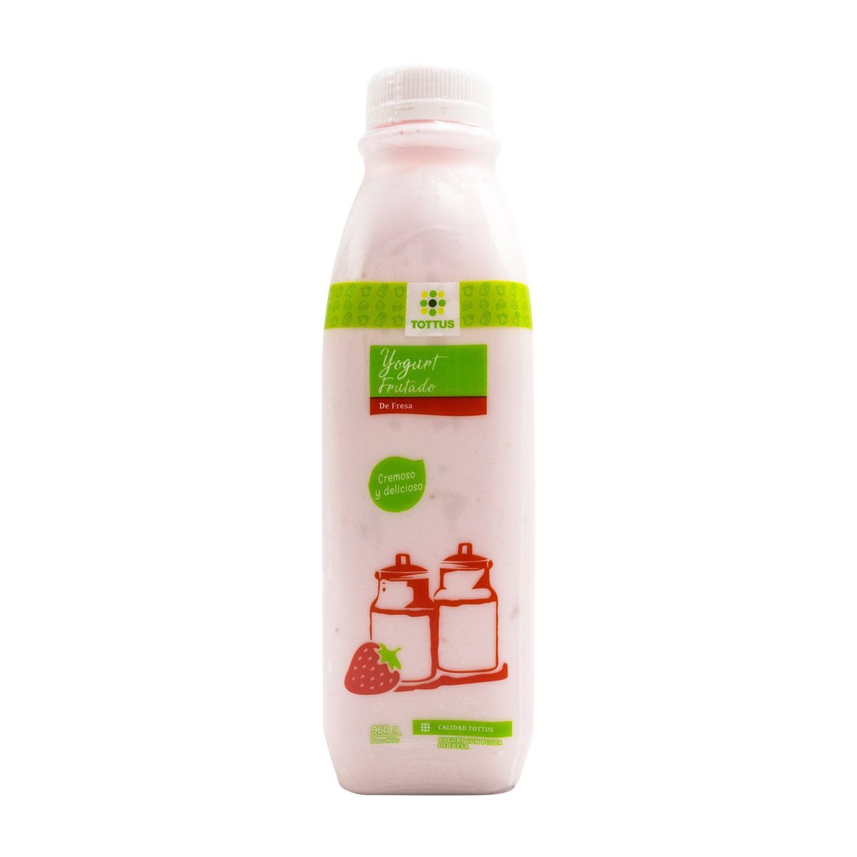 TOTTUS - Yogurt Frutado Tottus Fresa Botella 1 Kg