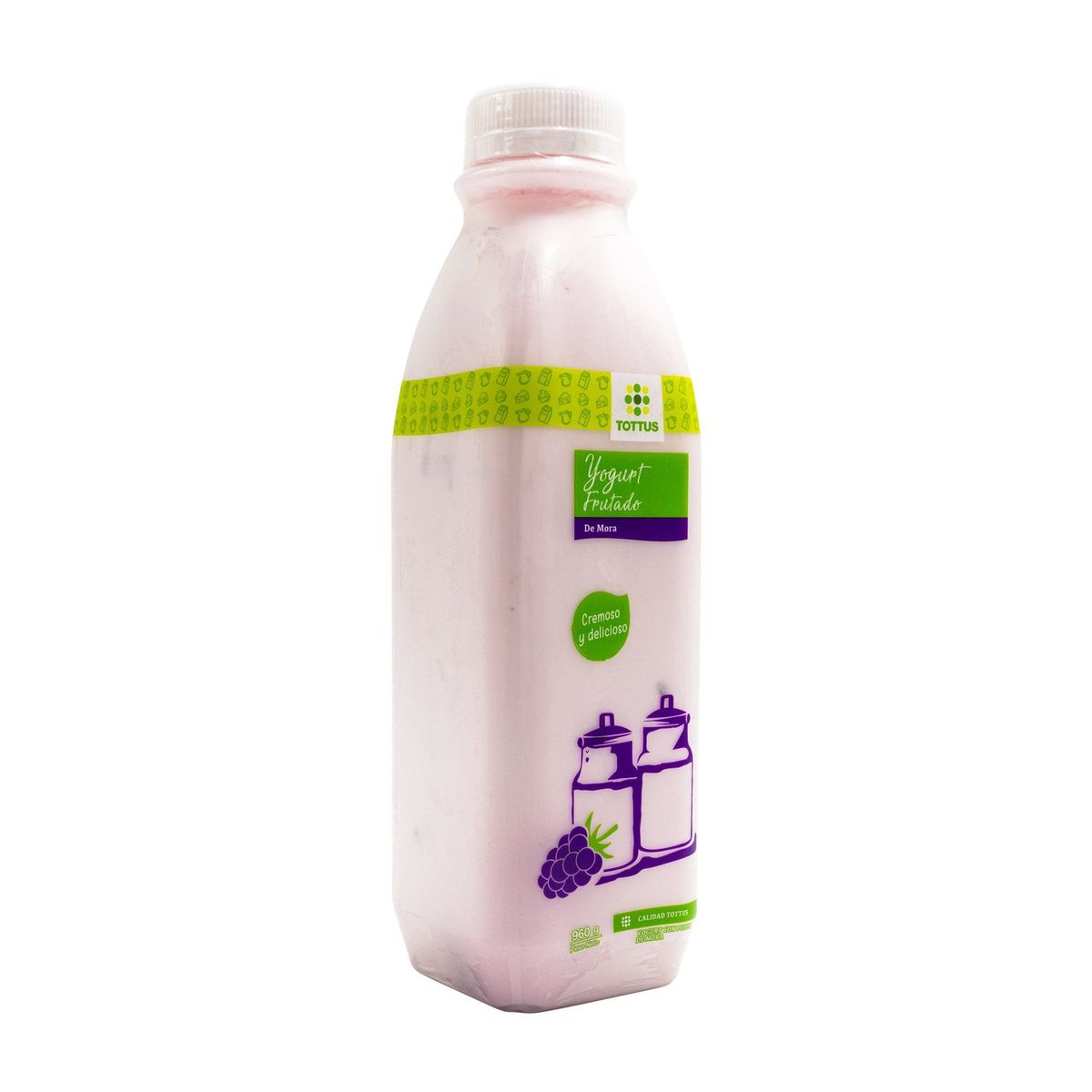 TOTTUS - Yogurt Frutado de Mora Tottus Botella 1 Kg