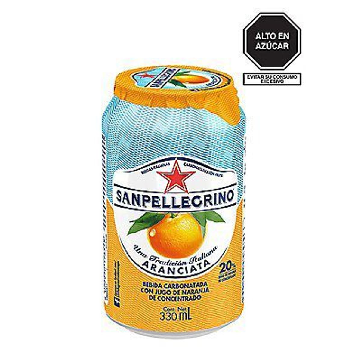 SAN PELLEGRINO - Bebida San Pellegrino Aranciata Naranja Lata 330 mL