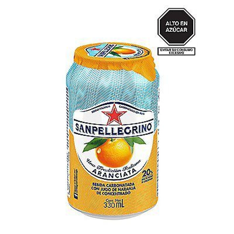 SAN PELLEGRINO - Bebida San Pellegrino Aranciata Naranja Lata 330 mL