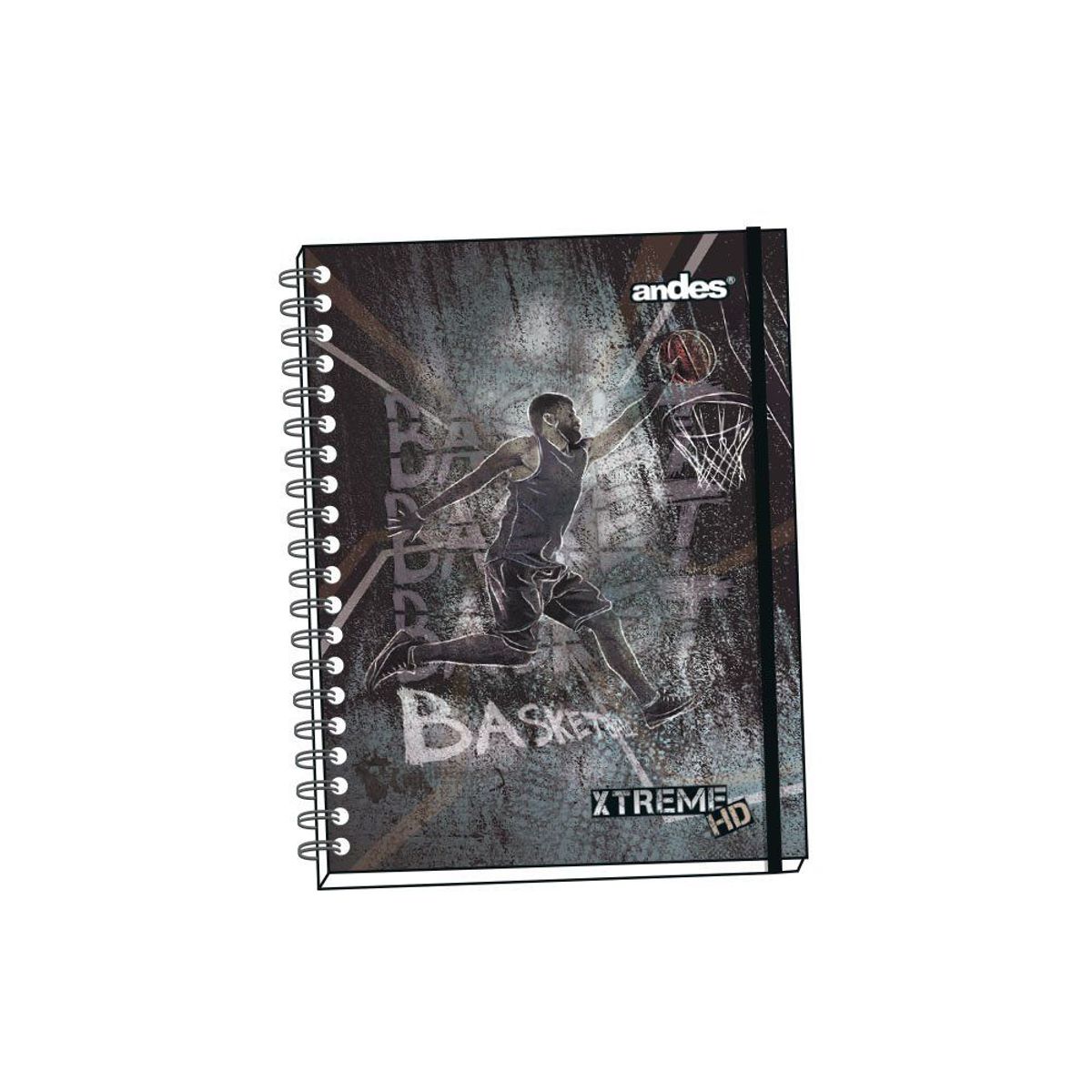 ANDES - Cuaderno Anillado Andes A5 Masculino 160 Hojas