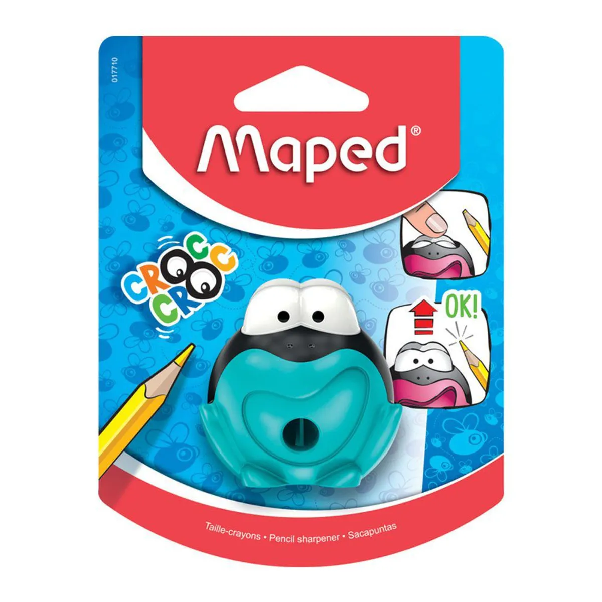 MAPED - Tajador Maped Croc Croc Sapo 1 Agujero Con Depósito