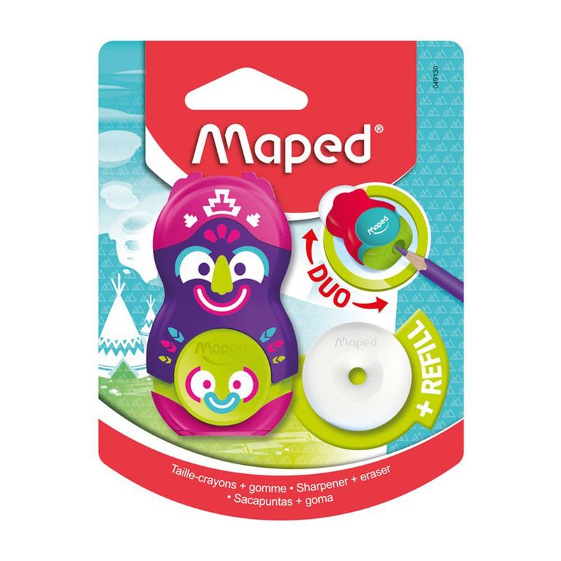 MAPED - Tajador y Borrador Maped Dúo  + Repuesto