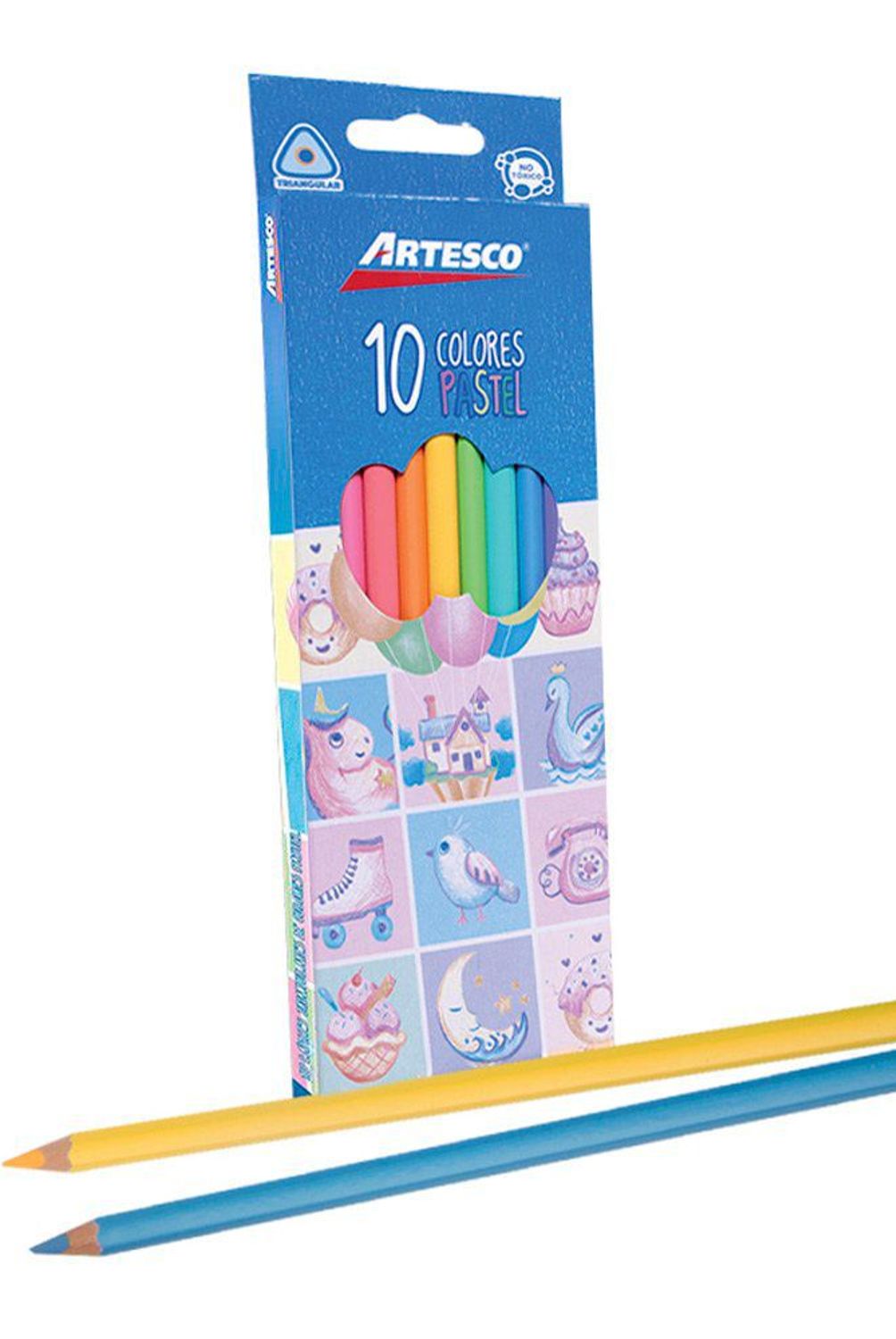 ARTESCO - ARTESCO COLORES TRIANG PASTELES X10UN