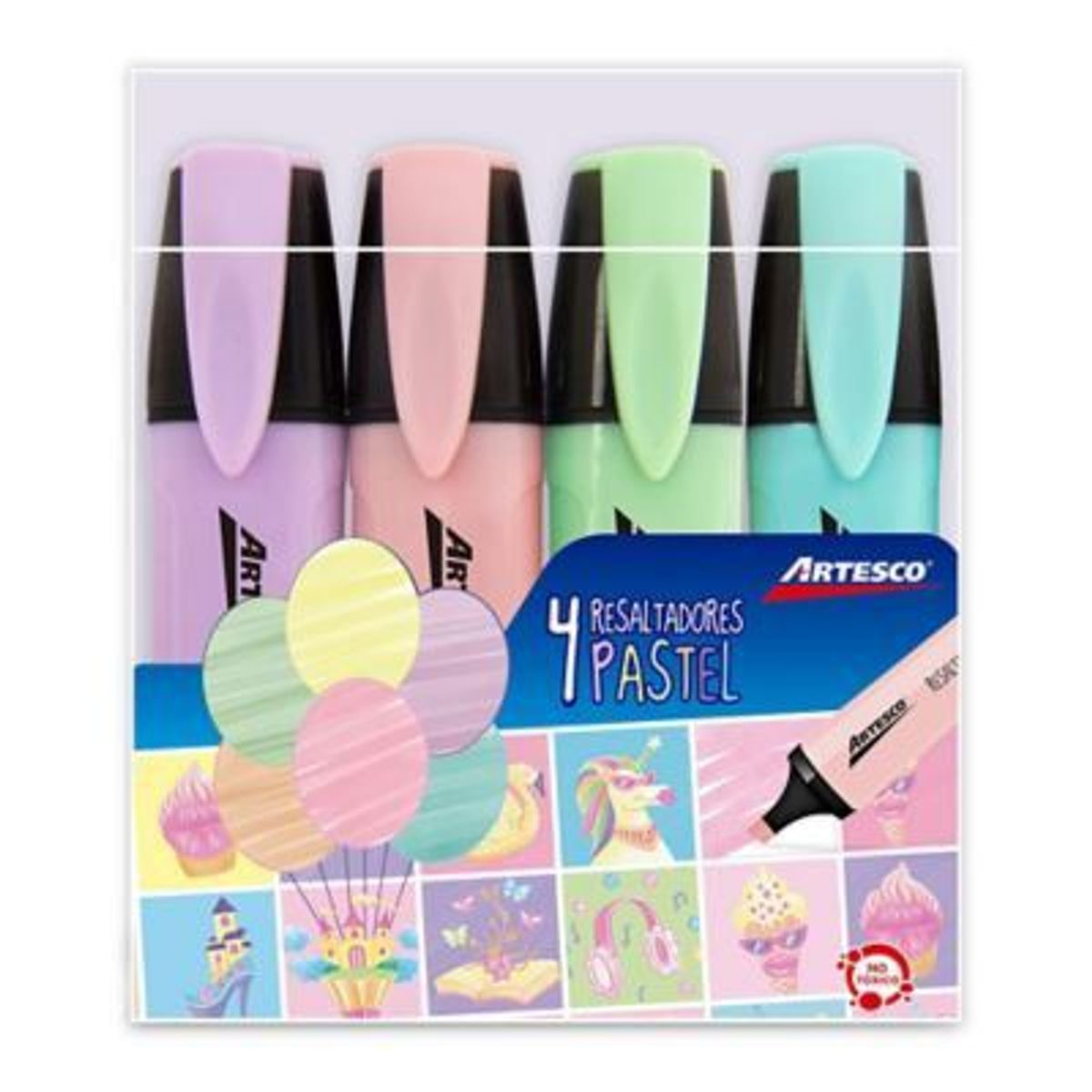 ARTESCO - ARTESCO RESALTADOR PASTEL X4UN