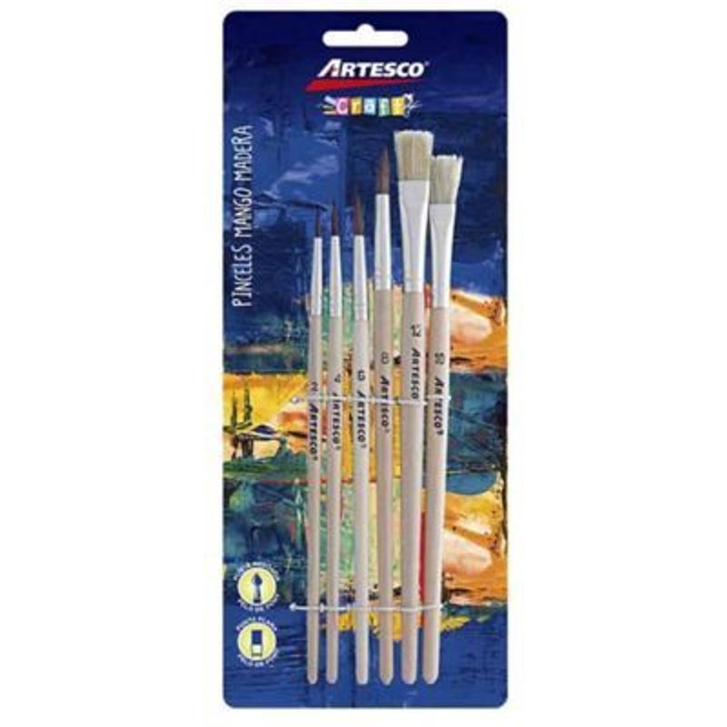 ARTESCO - Artesco Pinceles Pelo Pony Pta Red X6Un