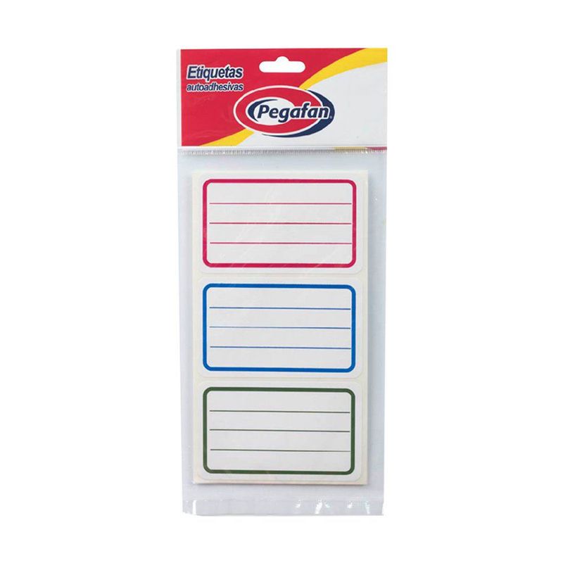 PEGAFAN - PEGAFAN ETIQUET ESC ESTANDAR 6 COLORES