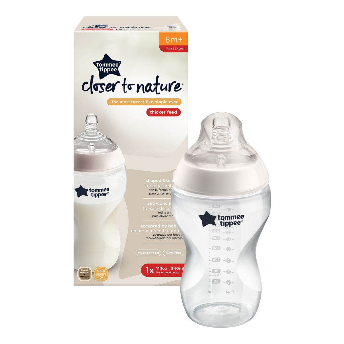 TOMMEE TIPPEE - Biberón Tommee Tippee Closer Nature 11 Oz