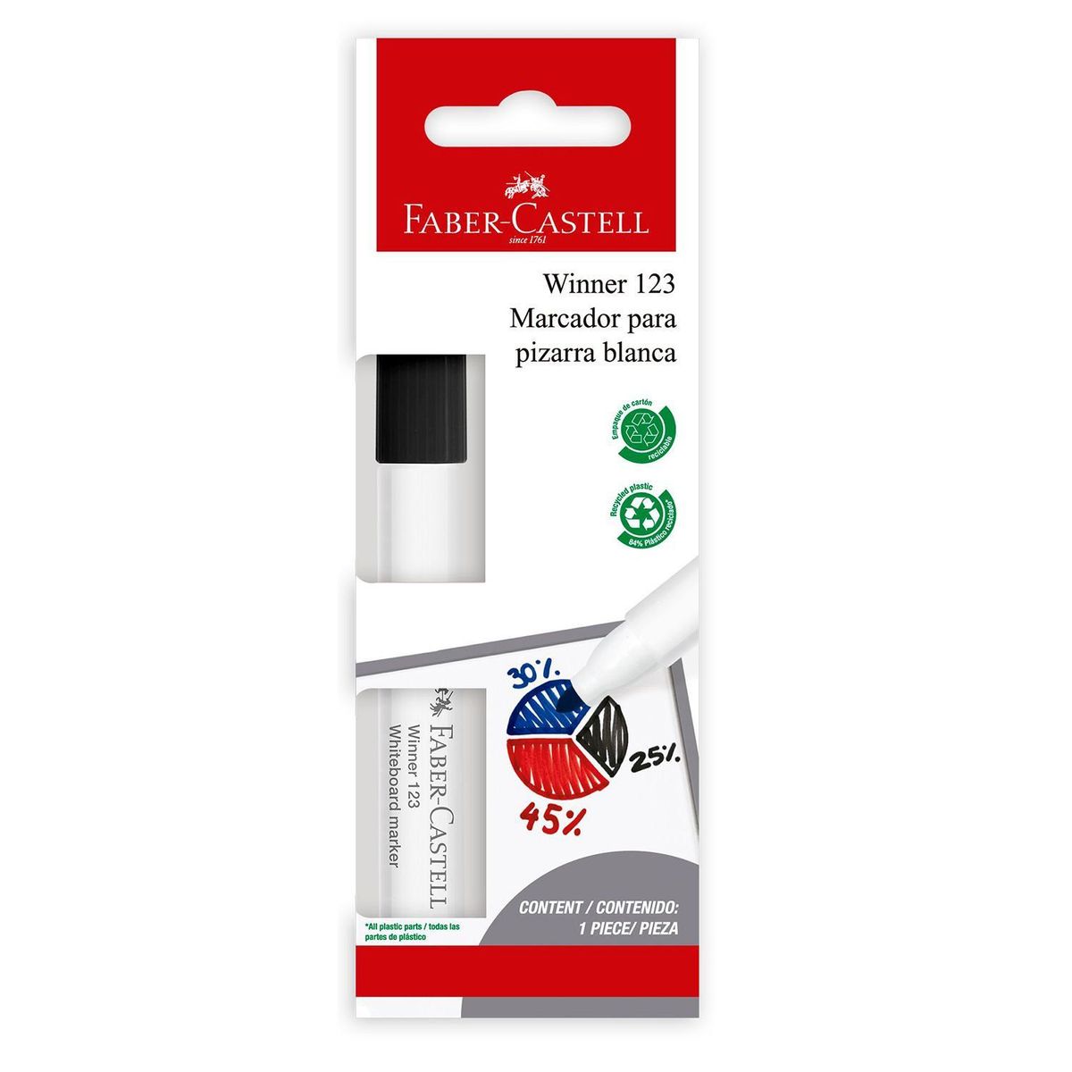 FABER CASTELL - Plumón Faber Castell Winner 123 Color Negro