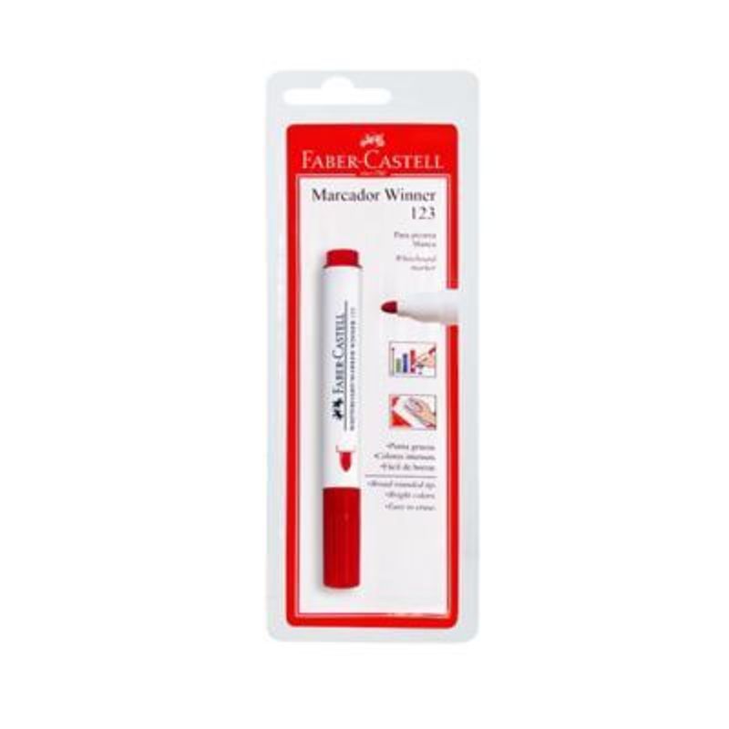 FABER CASTELL - Plumón Faber Castell Winner 123 Color Rojo