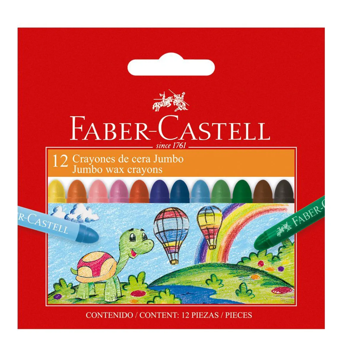FABER CASTELL - Crayones Faber Castell Jumbo Caja 12 Und