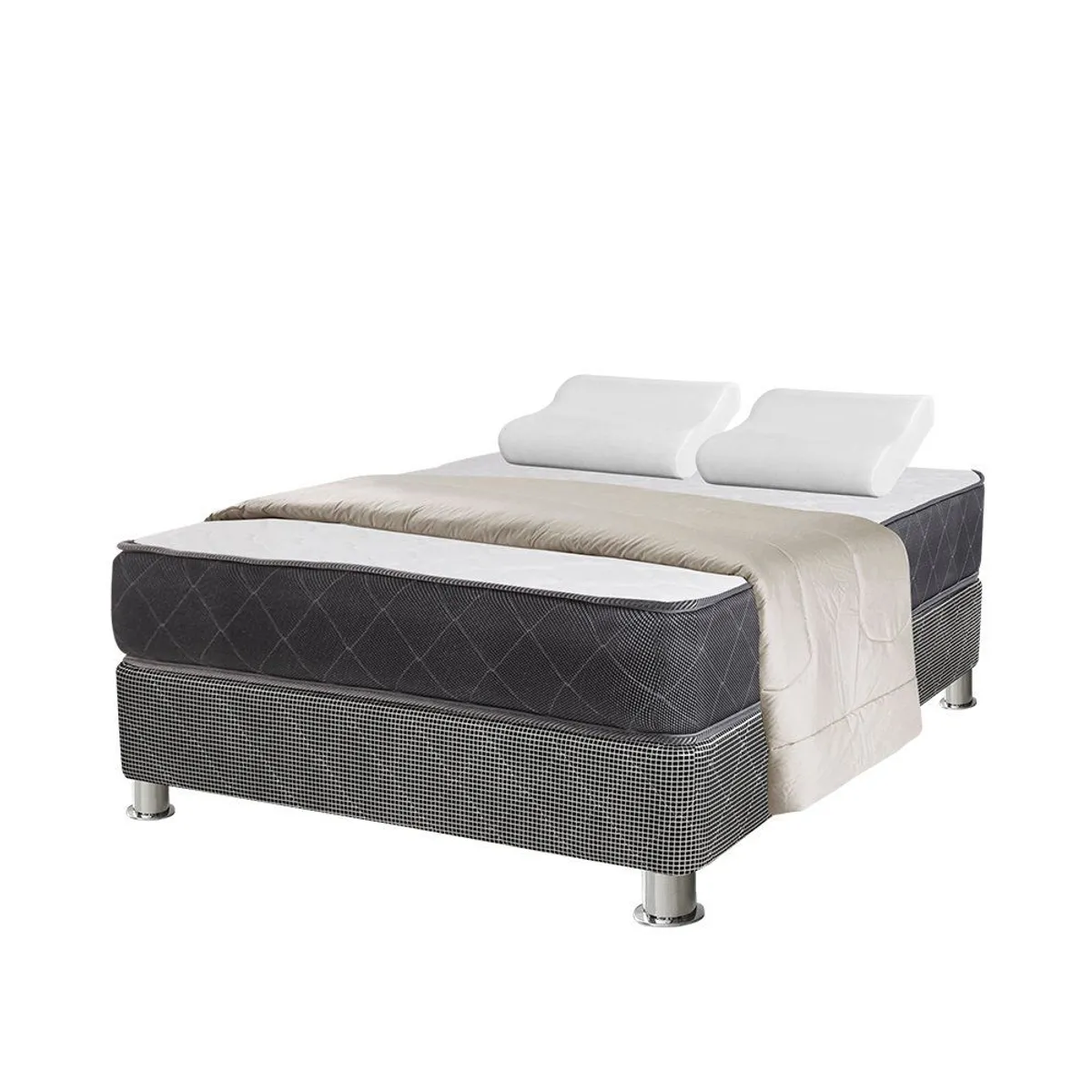 FORLI - Combo Cama Samay 2 Pz + Textil Perla