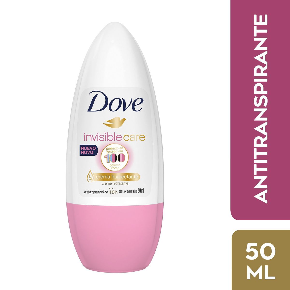 DOVE - Antitranspirante Roll On Dove Invisible Care Envase 50 mL