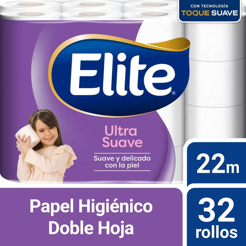 ELITE - Papel Higiénico Elite Ultra Suave Empaque 32 Rollos