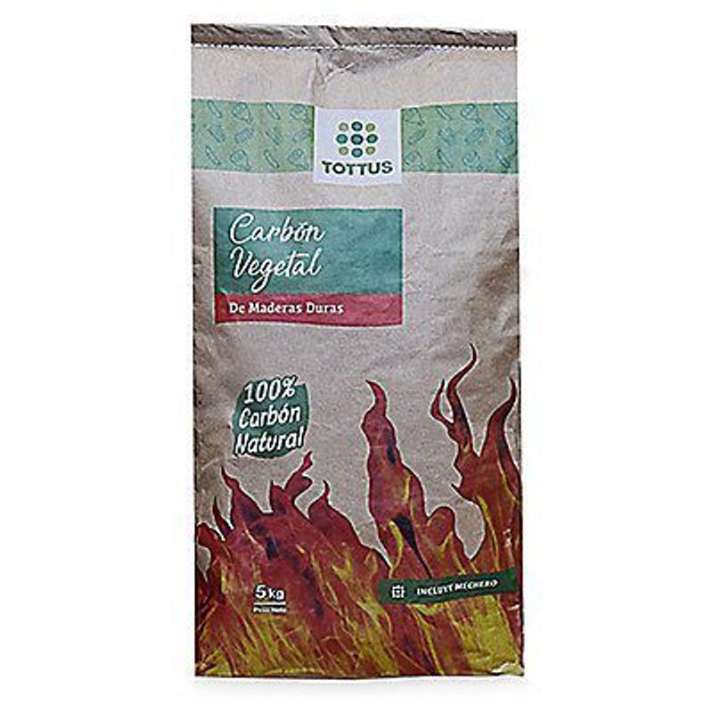 TOTTUS - Carbón Tottus Vegetal Bolsa 5 Kg
