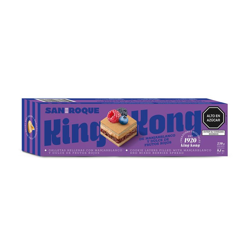 SAN ROQUE - King Kong San Roque Frutos Rojos Caja 230 g