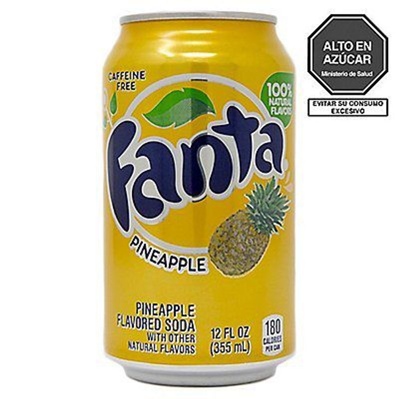 FANTA - Gaseosa Fanta Sabor Piña 355 mL