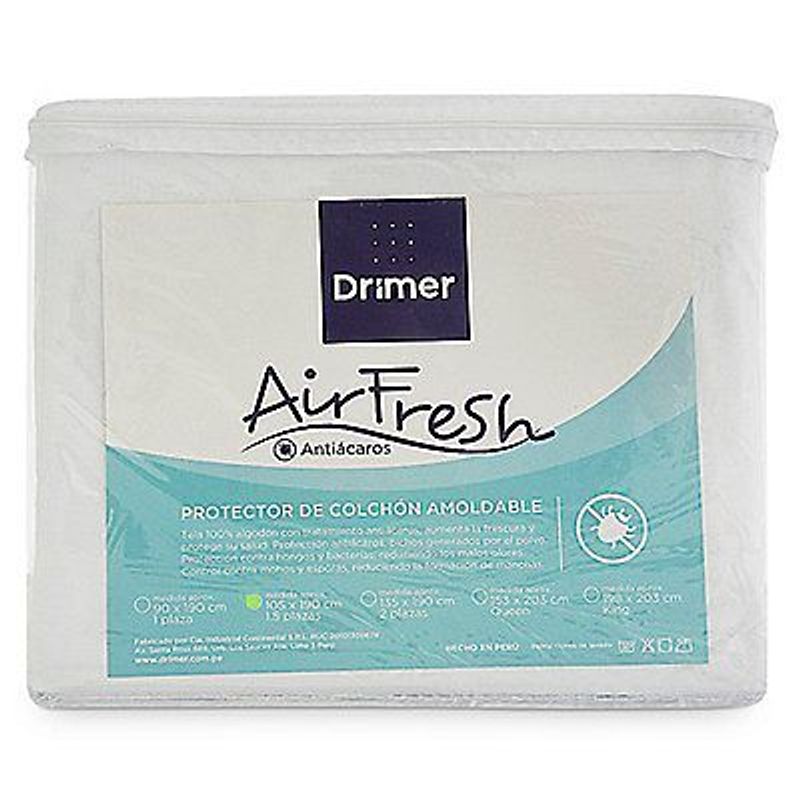 DRIMER - Protector Colchon Amoldable 1.5 Plaza
