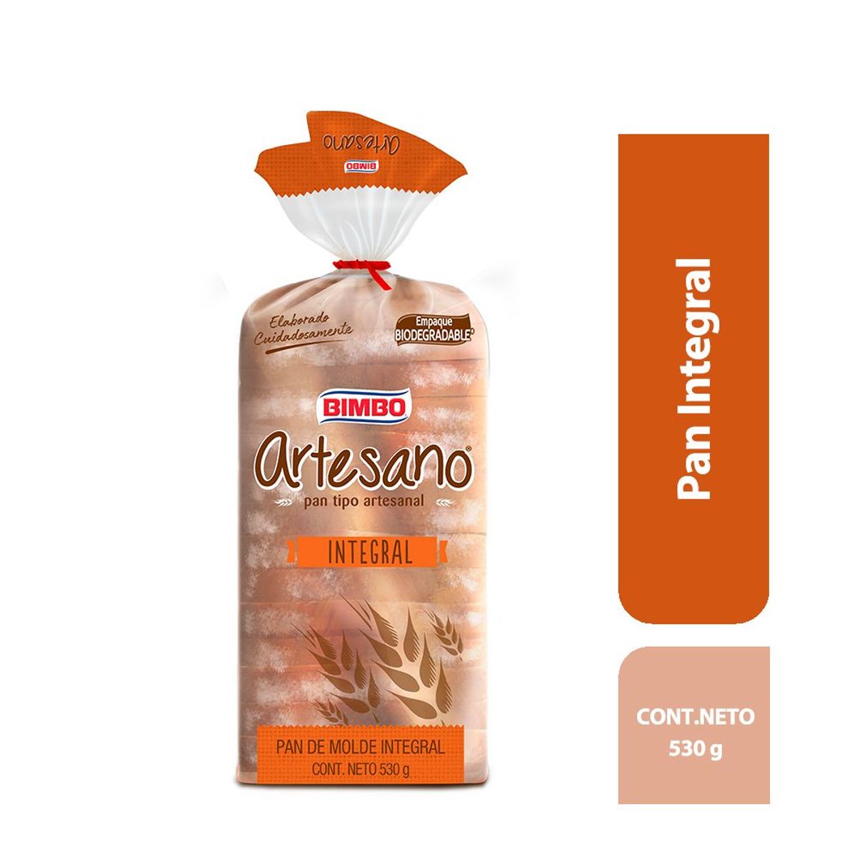 BIMBO - Pan De Molde Artesano Integral Bimbo 530 G