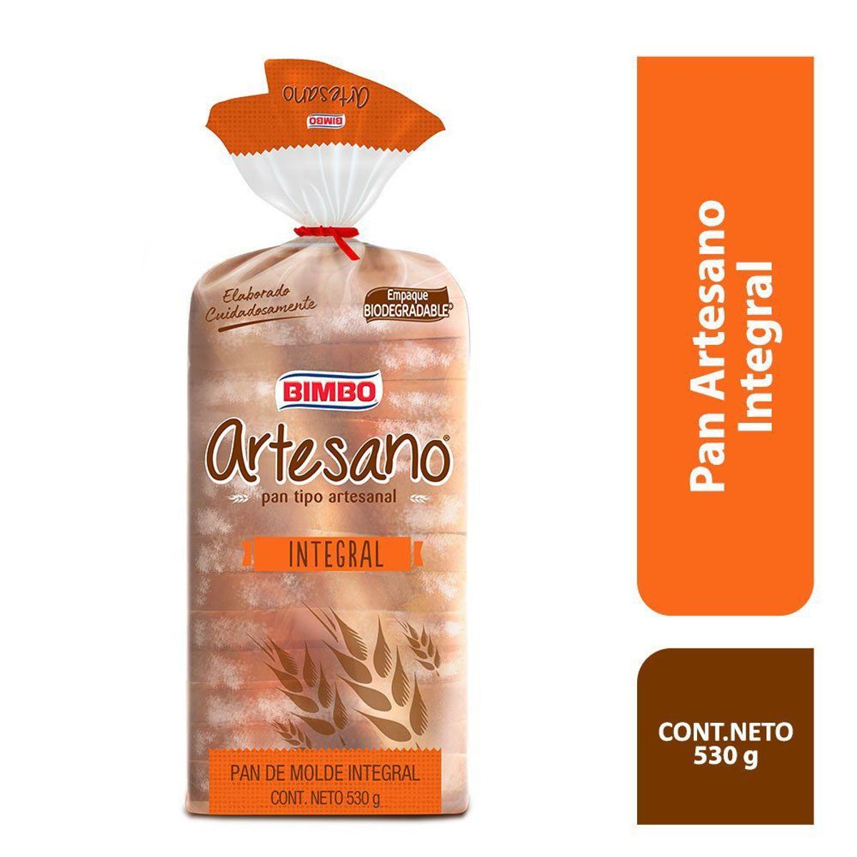BIMBO - Pan De Molde Artesano Integral Bimbo 530 G
