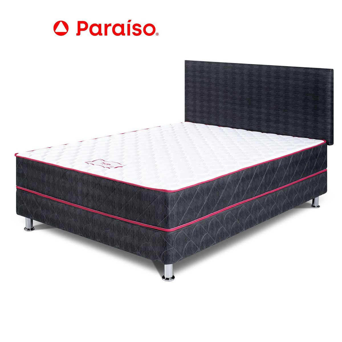 PARAISO - Cama Nappy 1.5Pz+Cabecera+1Alm+1Pr