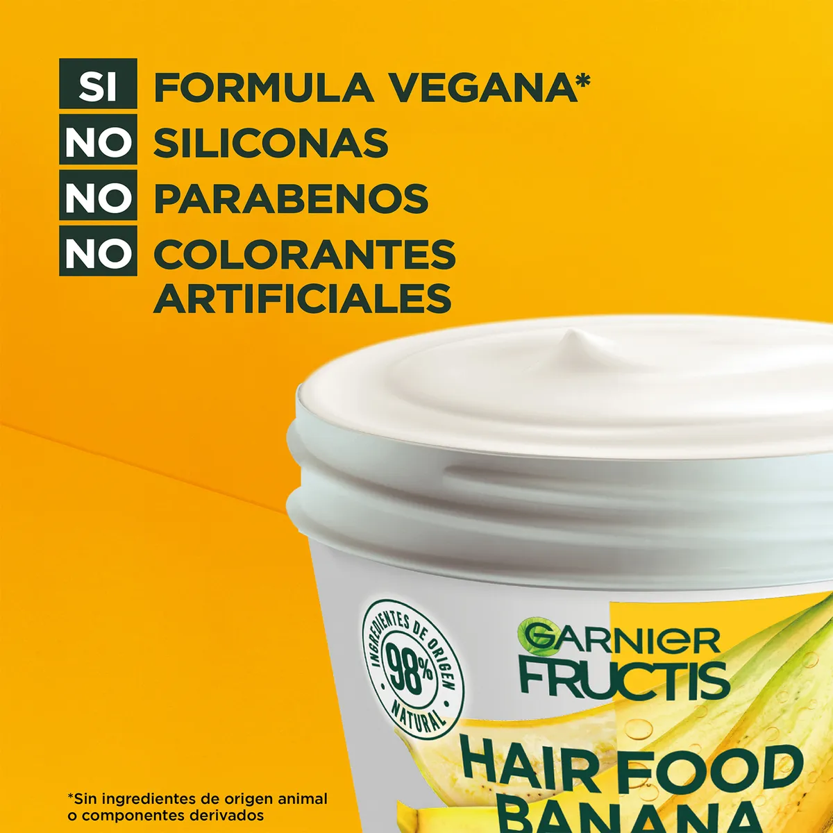 FRUCTIS - Mascarilla Capilar Garnier Fructis Hair Food Banana Envase 350 mL
