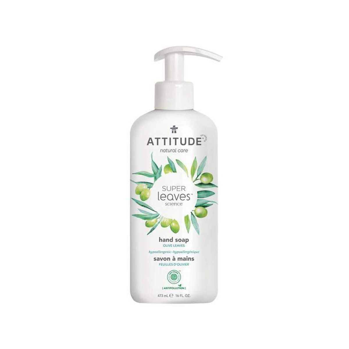 ATTITUDE - Jabón para Manos Natural Attitude Hojas de Olivo Envase 473 mL