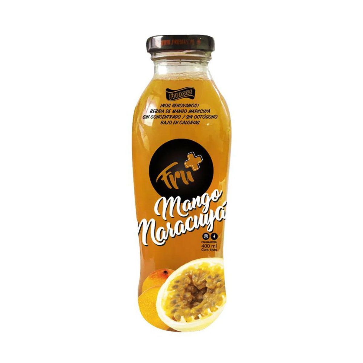 FRUMAS - Bebida Frumas Mango Maracuyá Botella 400 mL