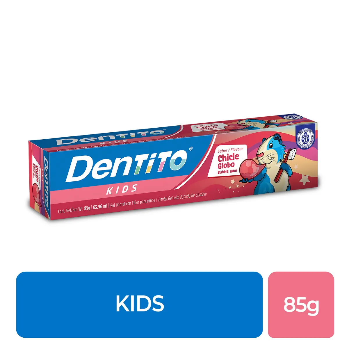 DENTITO - Pasta Dental Dento Kids Chicle Globo Envase 85 g