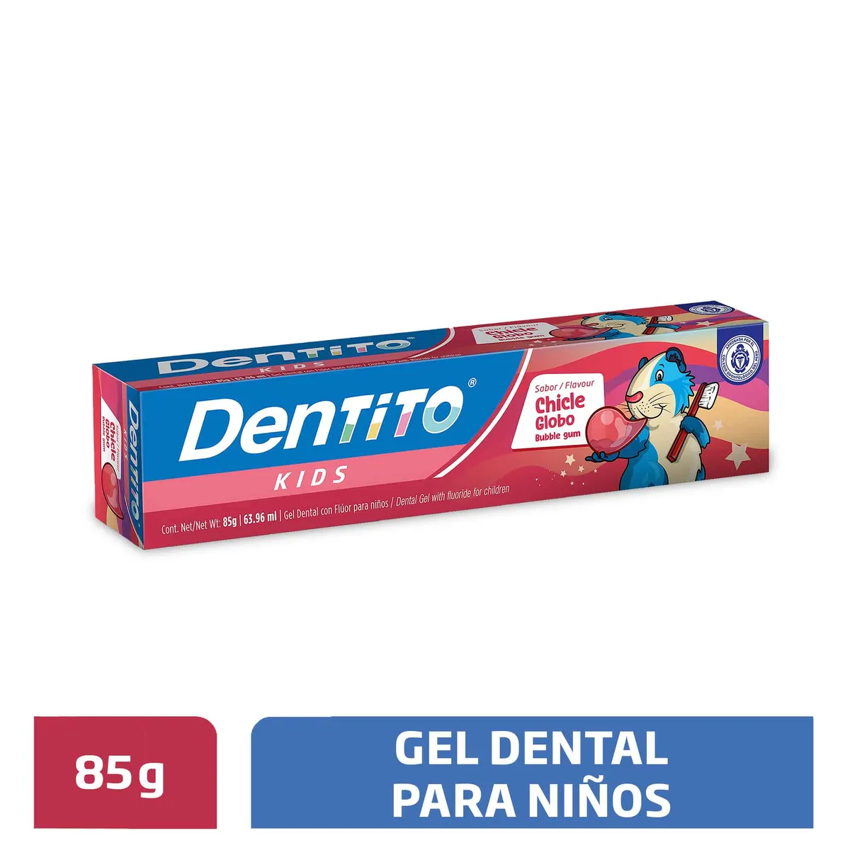 DENTITO - Pasta Dental Dento Kids Chicle Globo Envase 85 g