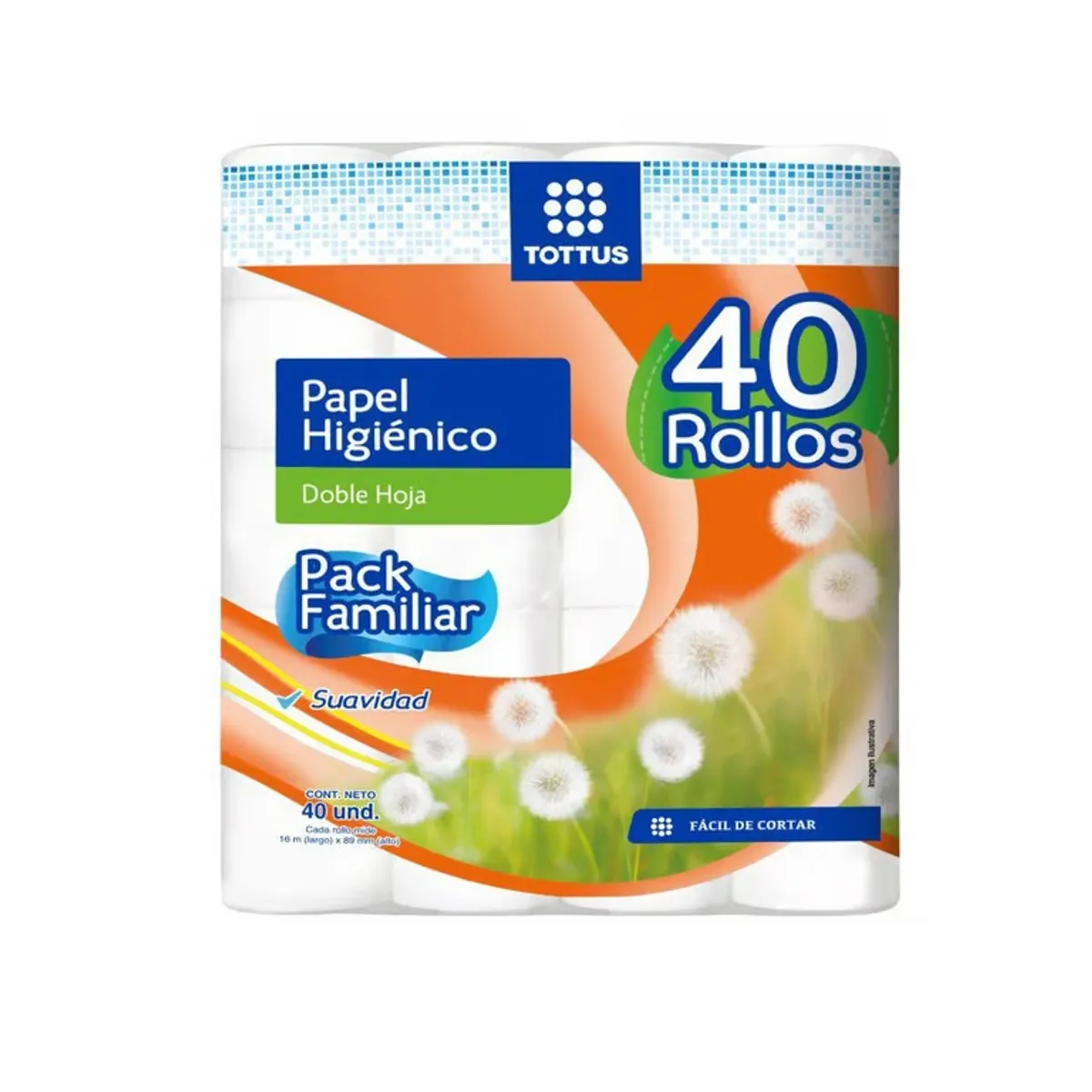 TOTTUS - Papel Higiénico Tottus Doble Hoja Empaque 40 Und